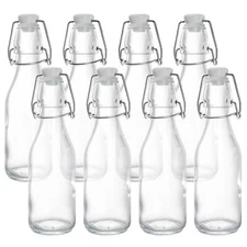 8 Pack 8 Oz Swing Top Glass Bottles Airtight Lid Grolsch Bottles Flip Top Brewin