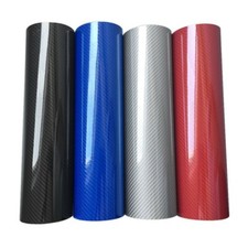 Rouleau film Vinyle Carbone 5D 200X50cm Covering haut de gamme Rouge Brillant