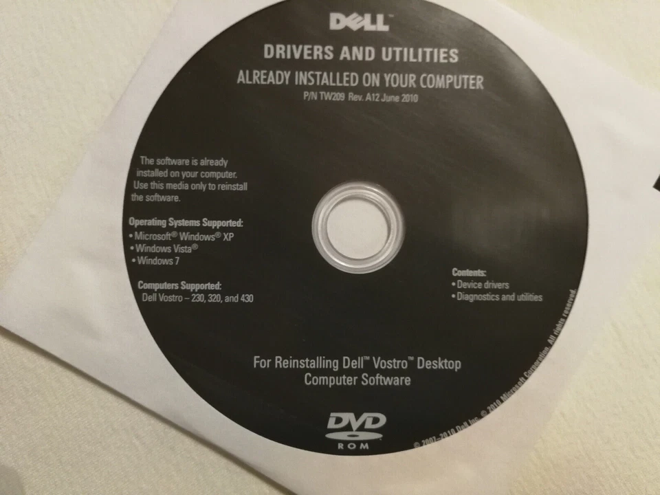 Drivers and Utilities DVD  Dell  - Bild 3 von 4