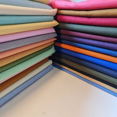 Uni 100 % Baumwolle Leinen Stoff Handwerk Kleid Quilten Kostüm Material 58'' Meter