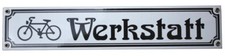 Fahrrad - Werkstatt 3351 Emailschild  Emailleschild Türschild 8 x 40 cm