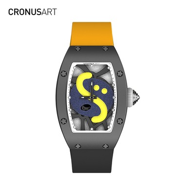 CRONUSART Women's Technical Ceramic Sapphire Hollow Mechanical Automatic Watch