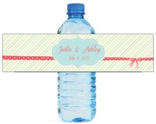 100 Cottage Wedding Wedding Anniversary Engagement Party Water Bottle labels
