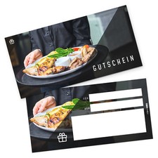 itenga Geschenk Gutschein Restaurant Essen Dinner Postkarte zum Ausfüllen Karte