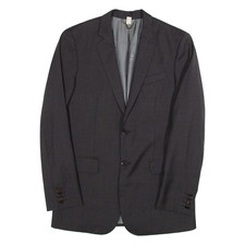 Vintage BURBERRY Mens Blazer Jacket Green Wool 90s M