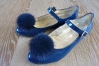 Monnalisa Girls Blue Patent Leather Shoes Size EURO 36/US 4 EUC — photo 2