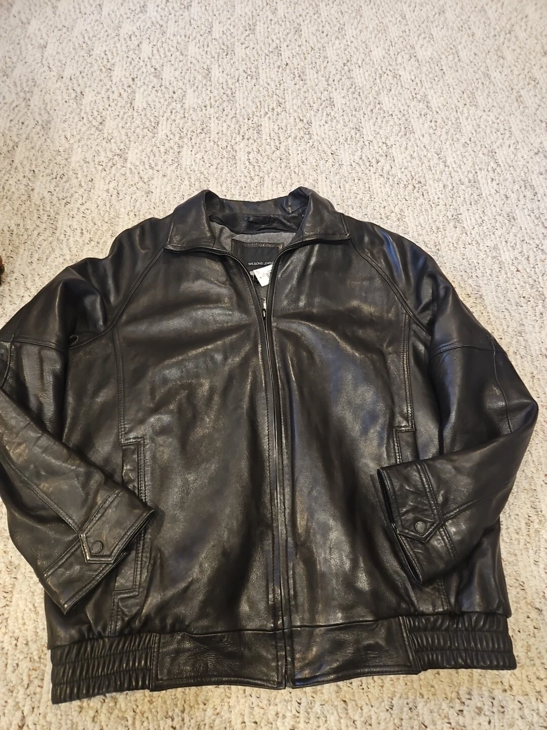 Wilsons Leather Jacket Wool Thinsulate Insulation Black Big Tall Size 2XL Tall
