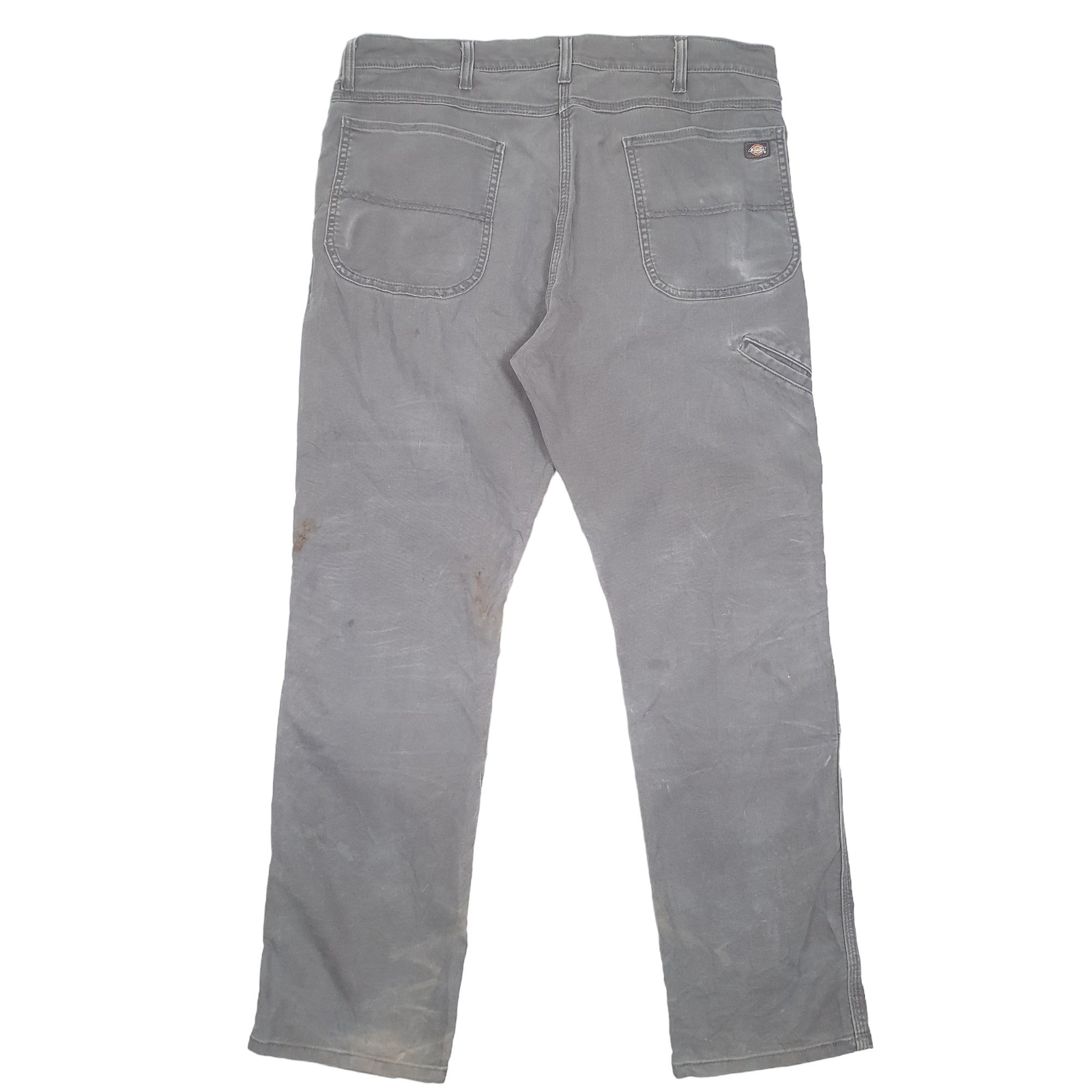 DICKIES Flex Stretch Carpenter Workwear Trousers Cotton Grey Mens W38 L34 image 3