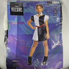 Cruella Disney Villians Girl Halloween Costume Small 6 Dress Disguise L8a
