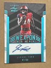 2022 Leaf Draft Ultimate Weapon JEROME FORD Platinum Spectrum AUTO /50