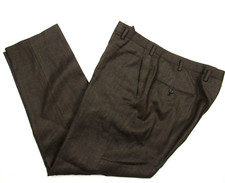 Vtg 50s 60s Drop Loop Wool Plaid Dress Trouser Pant 36 x 28.25 Hollywood 1950's