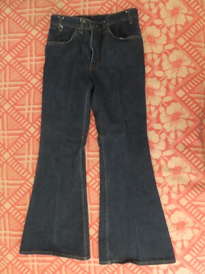 Vintage 1970s Levis 684 0217 Big Bell Bottom Blue Jeans Flared 