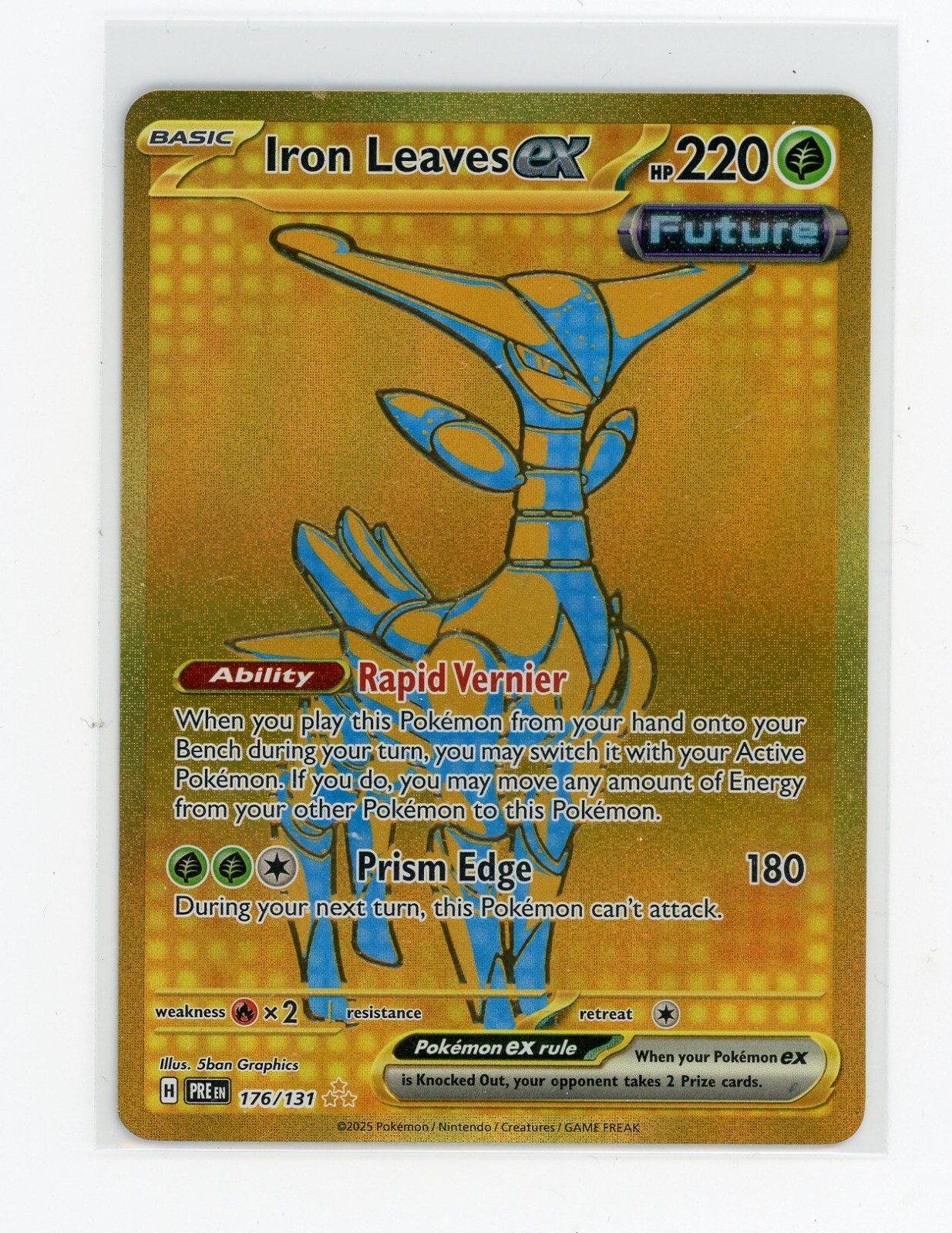 Pokémon TCG - Iron Leaves ex 176/131 - Prismatic Evolutions  - Secret Rare