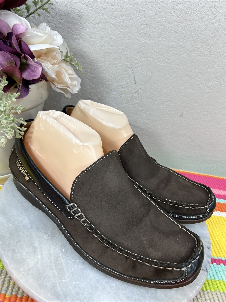 Mephisto Cap Vert Loafers Brown Leather Moc Toe Shoes  display picture 2