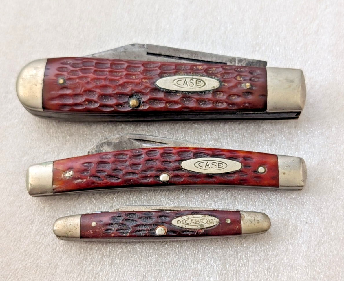 Case XX 1965-69 6231 1/2 pocket knives lot of 3