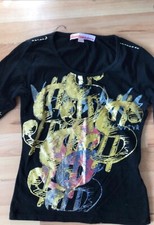 T-shirt top Miss Sixty VINTAGE con stampa davanti e spalle impreziosite 