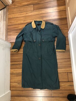 Vintage EDDIE BAUER DUSTER LONG COAT Western Green Womens Size L