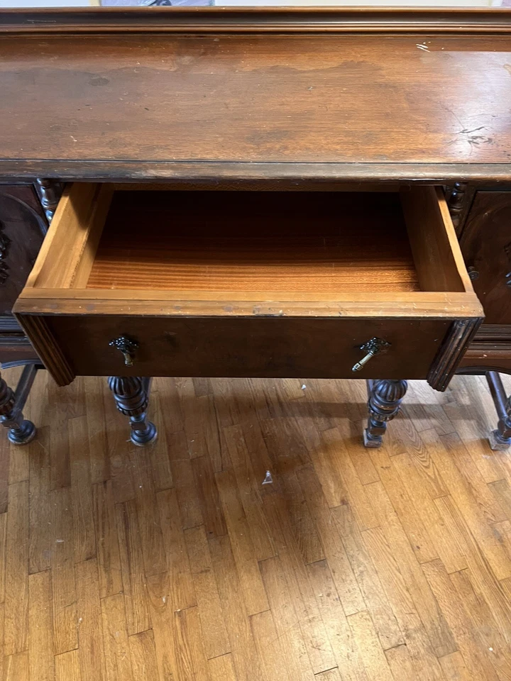 Antique Buffet Sideboard Server. 63" x 21.5" x 37" Good Condition. - Image 4 of 4