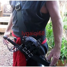 Leather Holster Belt Musketeer Pirate Flintlock Sword Baldric Larp Costumes Prop