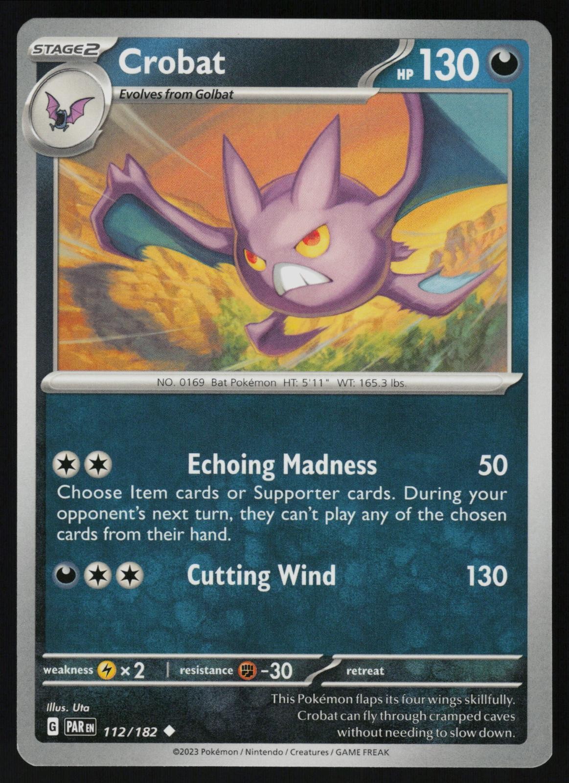 Crobat 112/182 Uncommon - Pokemon Paradox Rift