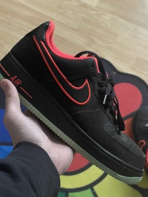 Nike Air Force 1 Yeezy Mens Size 7.5 Black Crimson Green 488298 