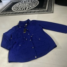 M&Co Ladies Royal Blue Shower Resistant Jacket Sz 14 New With Tags RRP £55