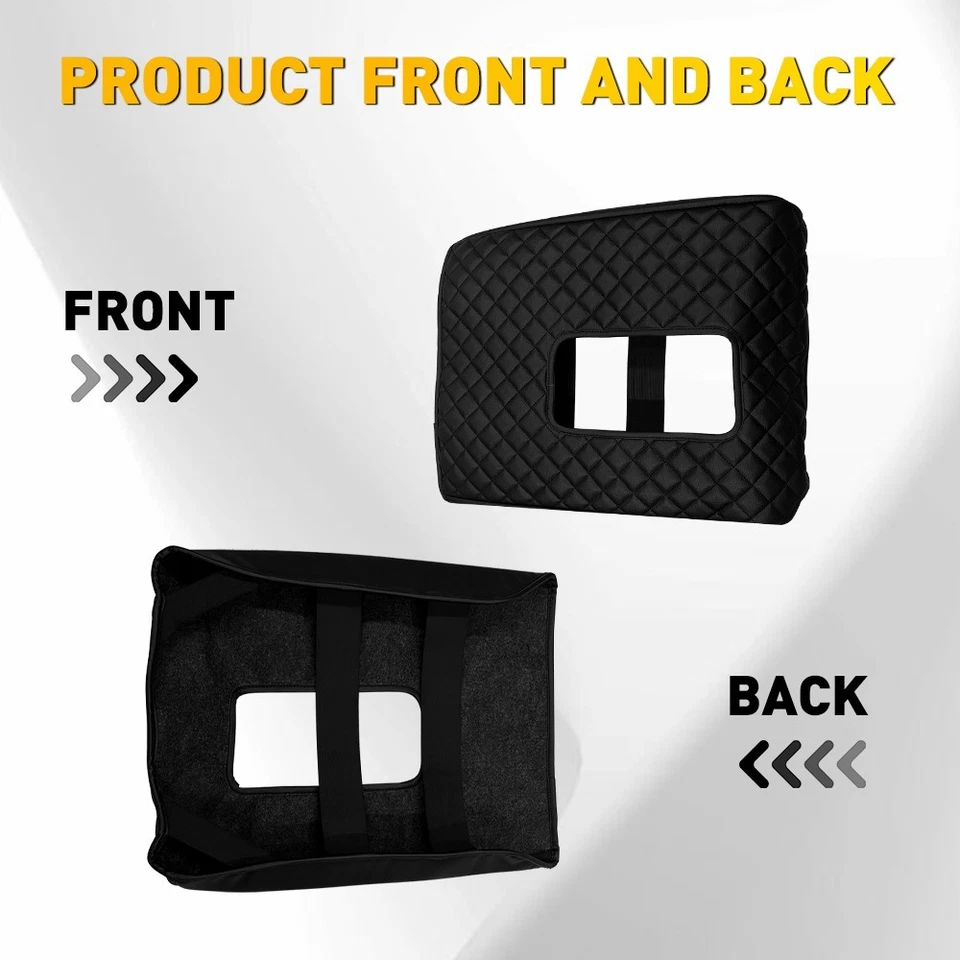 Almohadilla de cojín para tapa de reposabrazos de consola central para Toyota Tundra 2014-2021 negra Foto 3 de 4