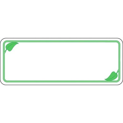 HUBERT White 30-Up Laser Labels With Leaf Design - 2 1/2''L x 1''H