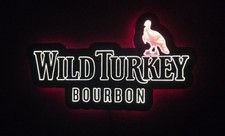 Wild Turkey Bourbon LED Sign Light 14x8 Wall Bar Decor  Made USA