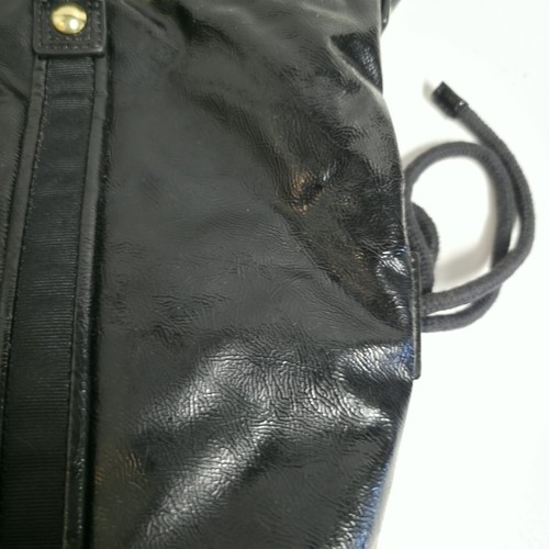 VTG Coach Poppy Daisy Black Liquid Gloss Pocket  Shoulder Handbag Purse *Read* - Bild 10 von 24