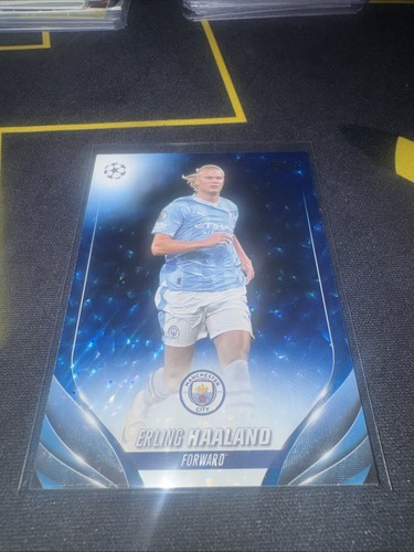 2023-24 Topps UEFA Club Competitions #39 Erling Haaland /75 Icy Blue COLOR MATCH