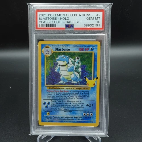 PSA 10 GEM MINT POKEMON BLASTOISE HOLO RARE CELEBRATIONS 2021 #2 CARD