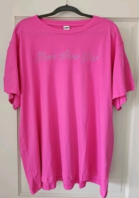 Victoria's Secret PINK Campus Short Sleeve Tee, Pink Gossip, XXL, NWT