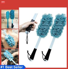 2 Pack Back Scrubber for Shower Anti Slip Long Handle Bath Body Brush Loofah