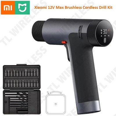 Xiaomi Mijia Brushless Lithium Electric Drill Screwdriver Kit, 30N.m LED Type-C
