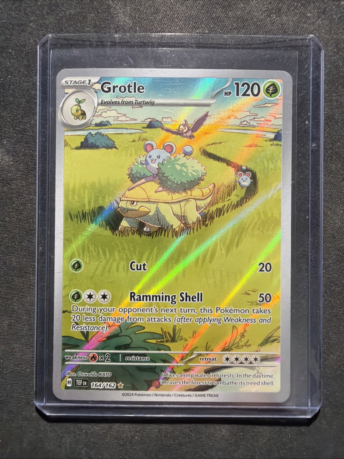 Pokémon TCG Grotle 164/162 Temporal Forces Holo Illustration Rare