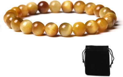 8mm Natürliches Tigerauge-Armband für Männer und Frauen - Hochwertig, Elastisch,