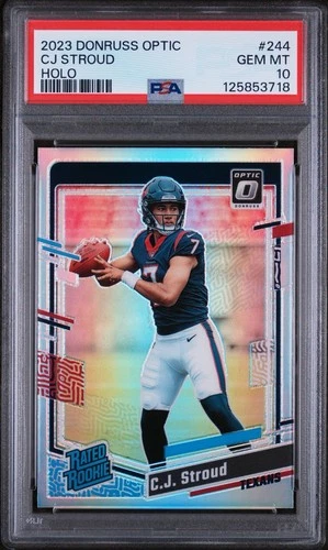 2023 Panini Donruss Optic - Rated Rookie C.J. Stroud #244 Holo Prizm (RC) PSA 10