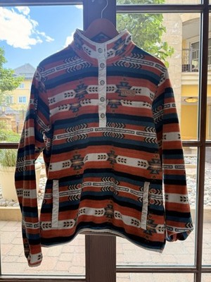 Cinch XL Southwest Aztec Fleece Pullover Snap Neck Western Jacket 1/4 