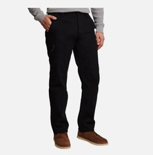 NWT Weatherproof Vintage Men  s Fleece-Lined Utility Pants 38X29 Black