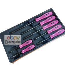 Snap On Tools Sddx70app 7 Piece Pink Hard Handle Combination Screwdriver Set New Snap On Tools Sddx70app 7 Piece Pink Hard Handle Combination Screwdriver Set New