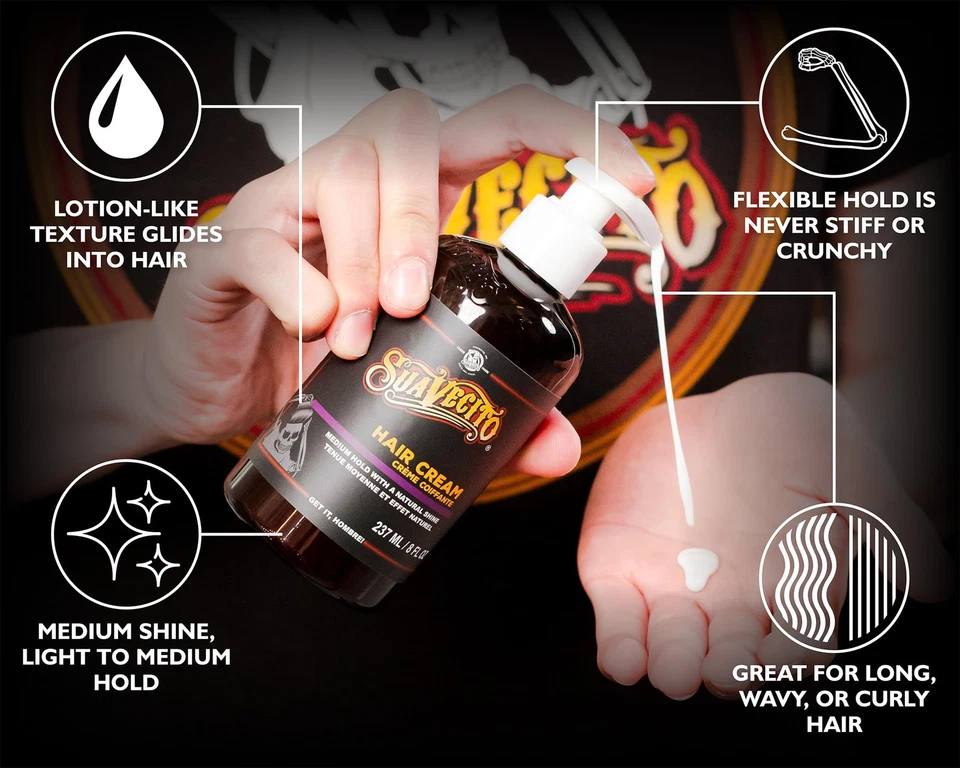 Botella bomba de crema para el cabello brillo medio para todo el día (8 oz) Foto 4 de 4