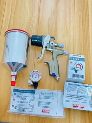 SATA SATAjet X 5500 RP 1,4 O Spritzpistole Set Becher Luftdruckprüfer unbenutzt