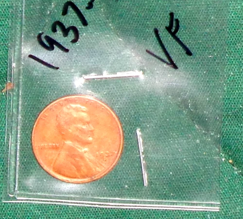 1937-S LINCOLN WHEAT-BACK PENNY - GRADES "VERY FINE"