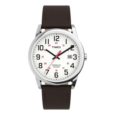Timex Herren Easy Reader  Classic 38mm Braunes Lederarmband Uhr TW2Y12600