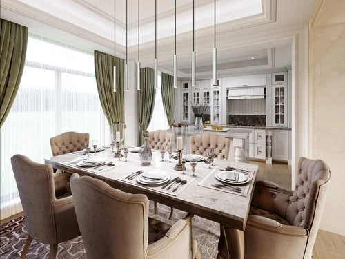 Z-Lite 919MP12-7L-LED Forest 54"W Linear Chandelier - Gold - Picture 12 of 12