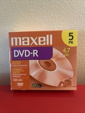 Maxwell 5-PK DVD-R 4.7 GB 120 Minutes - NEW AND SEALED