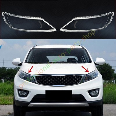 For Kia Sportage 2015-2016 Both Side Headlight Clear Lens Cover Replace 