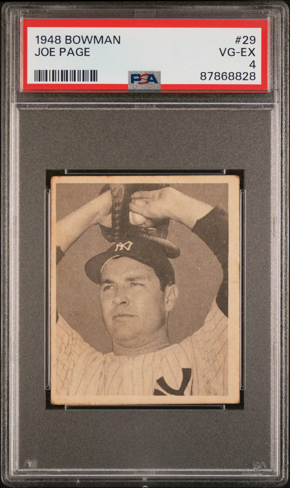 1948 Bowman Joe Page #29 PSA 4