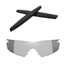 Walleva Polarized Transition Lenses  Black Earsocks for Oakley M Frame Strike